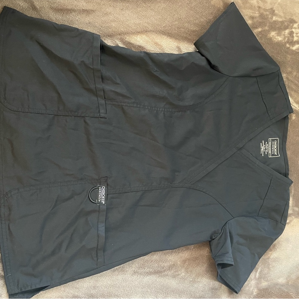Cherokee Ebony V-Neck Scrub Top